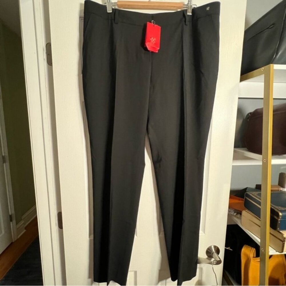 NWT Carolina Herrera Wool/poly Dress Pants Size 16 Black